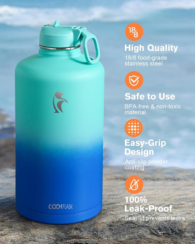 Coolflask 128 oz Gallon Water Bottle Insulated - Image 3