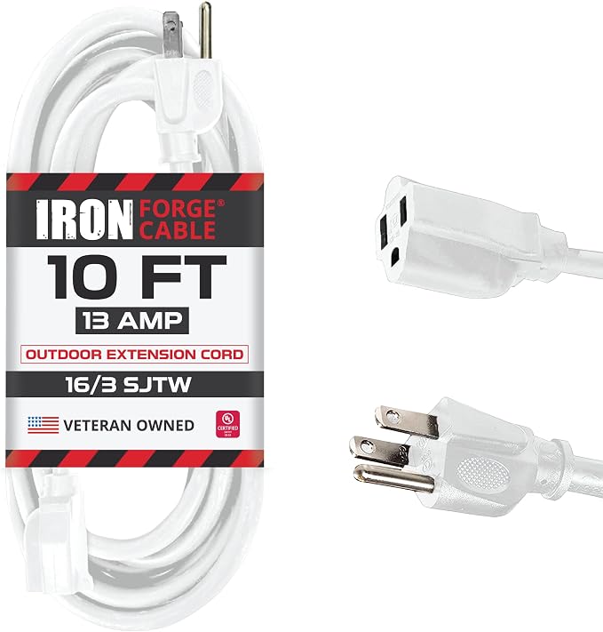 Iron Forge Cable Weatherproof 10 Ft Outdoor Extension Cord by IronForgeCable