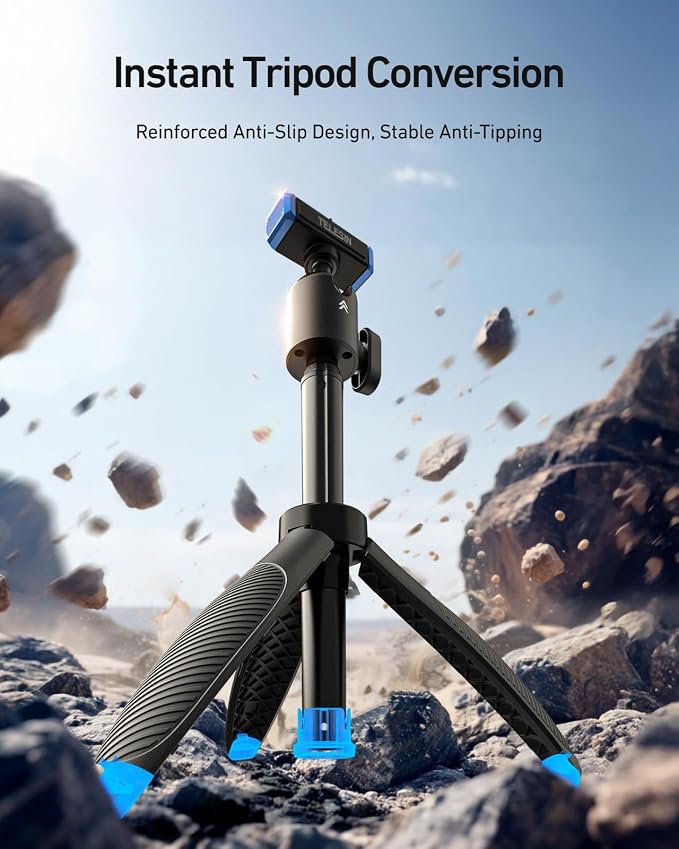 TELESIN 40cm/15.7'' Mini Selfie Stick Tripod Compatible - Image 5