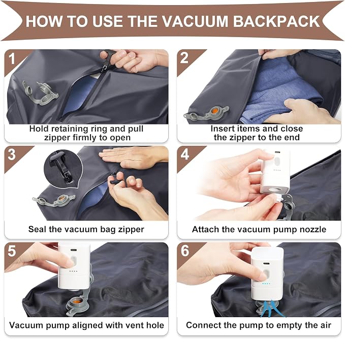 coowoz Vacuum Backpack Travel - Image 3