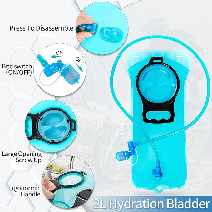 Hydration Backpack with Leak Proof Water Bladder, Lightweight Hydro Water - Image 3