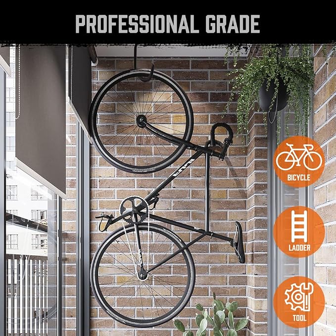 HORUSDY 6 Pack Heavy Duty Bike Hooks - Image 2