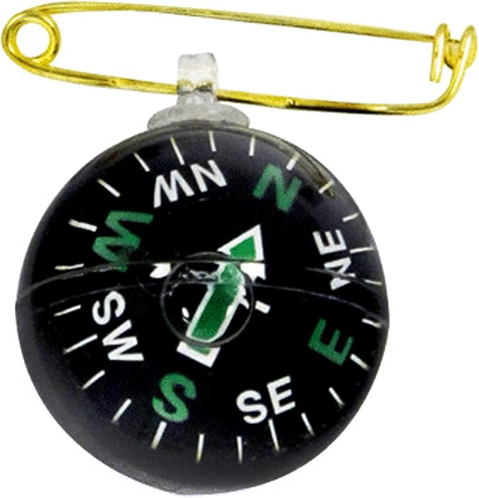2 Survival Navigation Ball Pin On Compass Liquid Filled Camping Hiking Military - Image 4