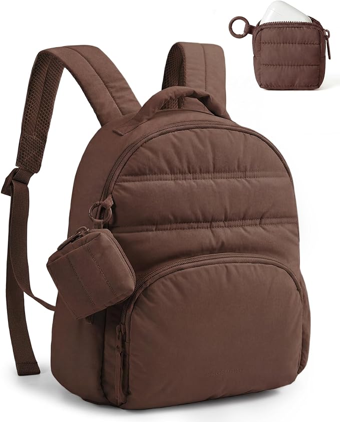 BAGSMART Small Backpacks for Women, Lightweight Puffer Mini Backpack Purse by BAGSMART