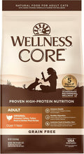 Wellness CORE Adult Dry Cat Food, Grain Free Kibble, Turkey Meal and Chicken by WellnessNaturalPetFood