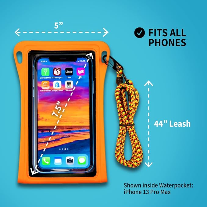 Stash7 Waterproof Phone Pouch w/Long Lanyard | IPX8 Adventure Grade Cellphone - Image 6
