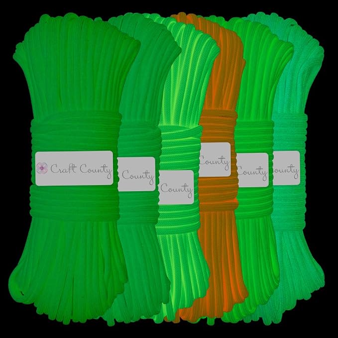 Craft County Glow in The Dark Zesty 21 Strand Luminous 550 Paracord – - Image 6