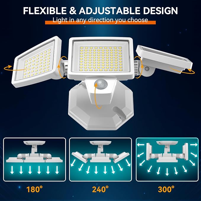 LED Security Lights Motion Sensor Outdoor Lights, 6500K Daylight, IP65 - Image 2