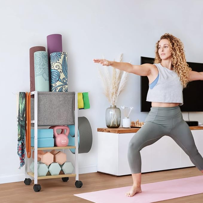 Weight Rack Dumbbell Rack Garage Storage Organization Garage Shelving Yoga Mat - Image 7