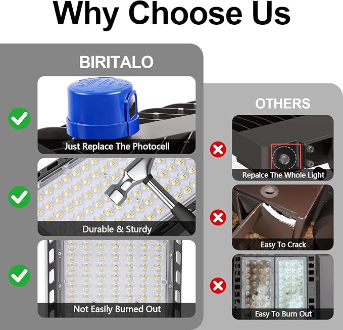 240W LED Parking Lot Light, 36000LM 5000K Adjustable Wall Mount Security Flood - Image 3