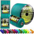 TECEUM Reflective Paracord Rope 1000 – 1000ft/200ft/100ft/50ft – 40+ Colors – by TECEUM
