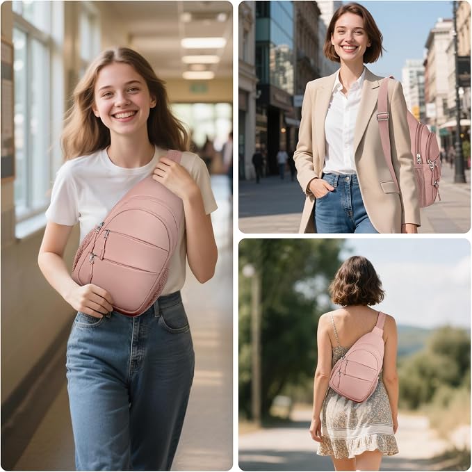 Tuwubi Crossbody Bags for Women, Sling Bag for Men, Small Hiking Backpack Anti - Image 2