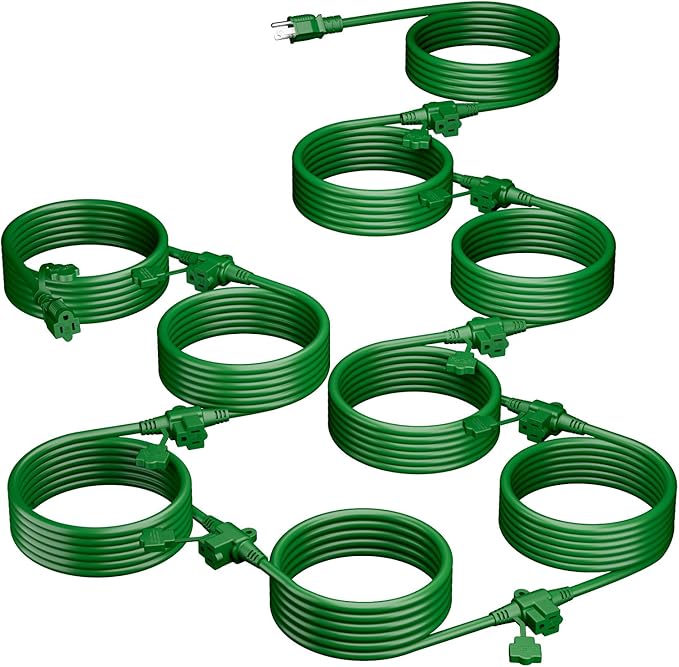 K KASONIC - Outdoor Extension Cord 75 FT, Evenly Spaced 9 Outlets Plugs by KASONIC