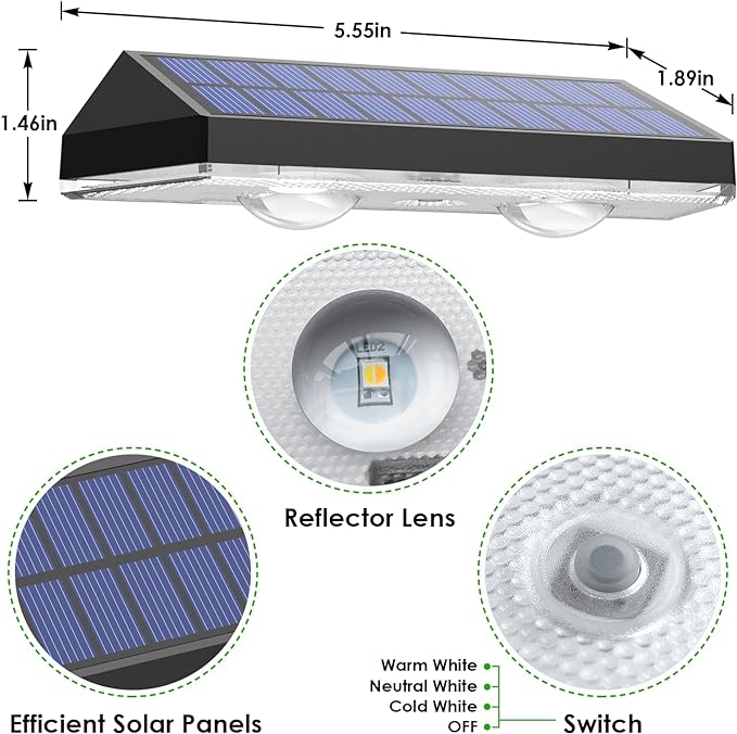LIANGLOME Solar Fence Lights - Image 6
