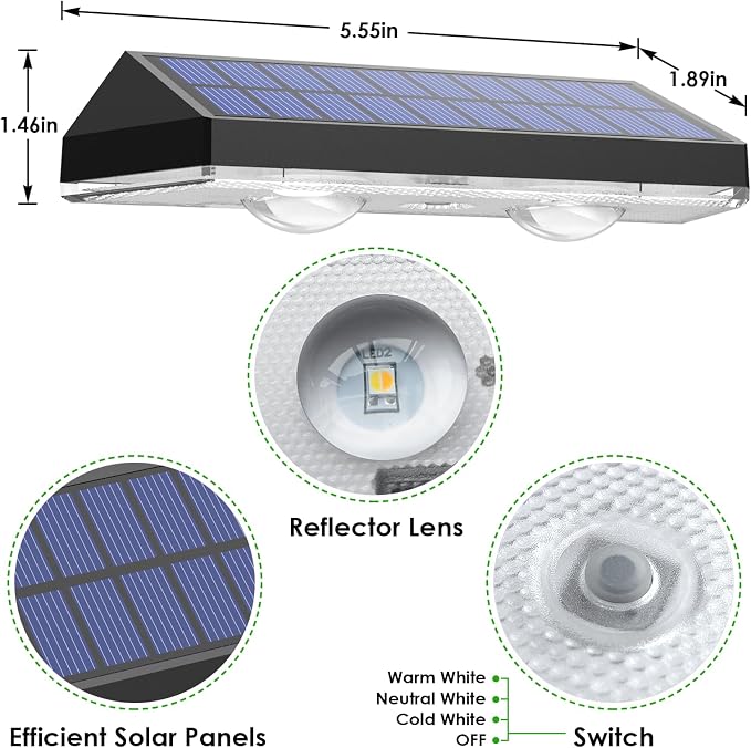 Solar Fence Lights Outdoor - Image 2