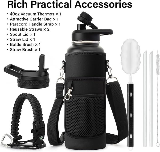 DYSANKY 40 oz Insulated Water Bottle | Thickened Stainless Steel Vacuum Metal | - Image 2