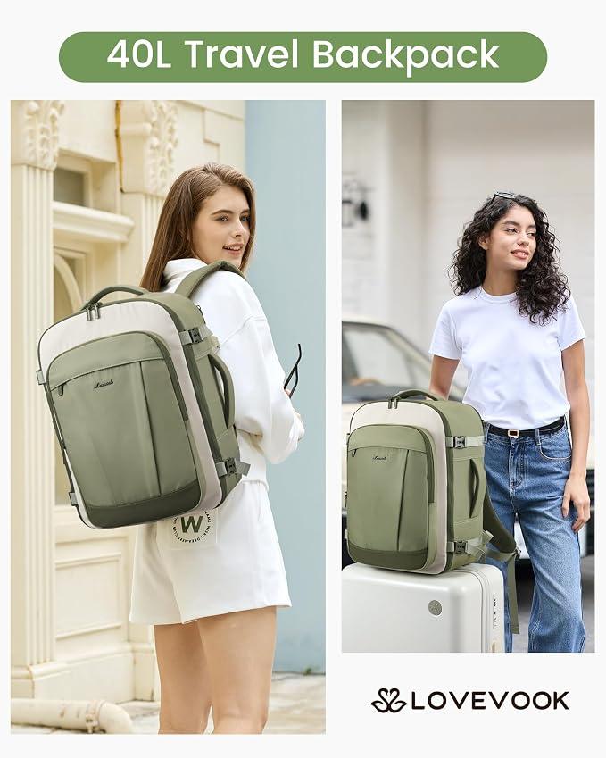 LOVEVOOK 50L Travel Backpack for Women & Men, Airline Approved Carry On Backpack - Image 2