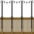 NUERPO 4 Pack String Light Poles, 5Ft Metal Poles by NUERPO