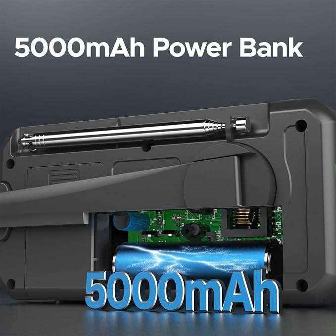 Emergency Weather Radio 5000mAh - Image 7