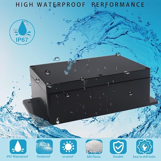 Watertight Junction Box, IP67 Waterproof Project Box Durable ABS Plastic - Image 7