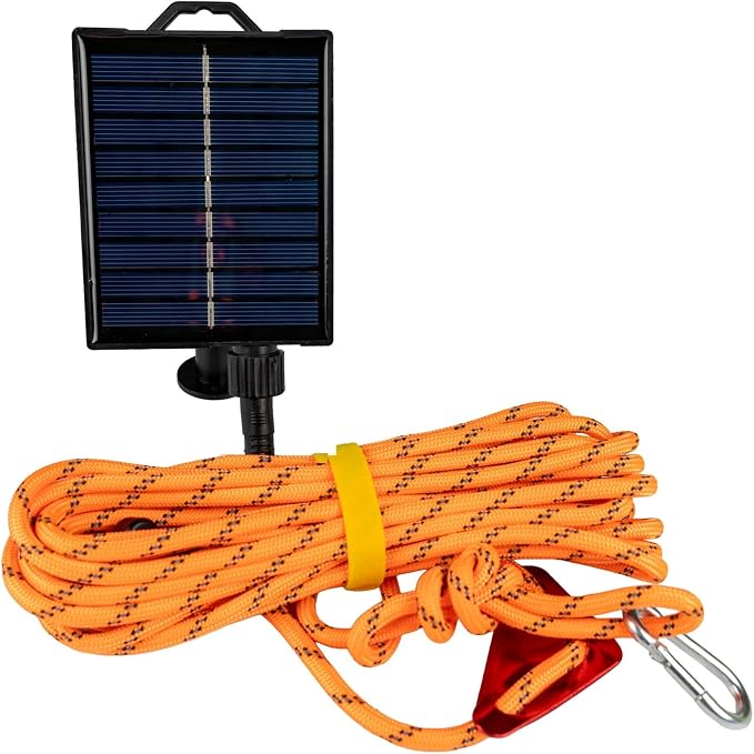 Solar Luminous Paracord Rope, 23ft Solar-Powered Orange Glow Rope - Image 9