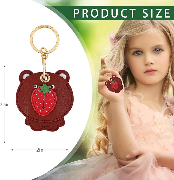 Leather Keychain Case Holder Compatible - Image 2