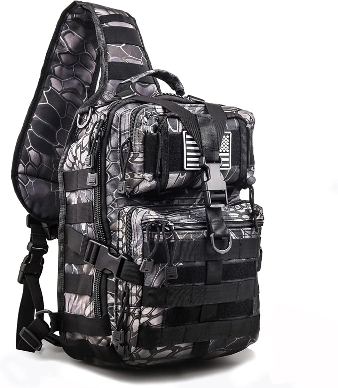 hopopower Tactical Sling Bag, Sport Bag Military Rover Shoulder Backpack EDC by Hopopower