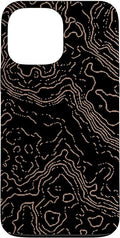Topography Black & Brown Abstract Pattern Topographic Map Case by Unknown