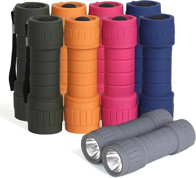 10-Pack Professional Outdoor Mini Flashlights Set, Super Bright 100 Lumen LED by SEAMAGIC