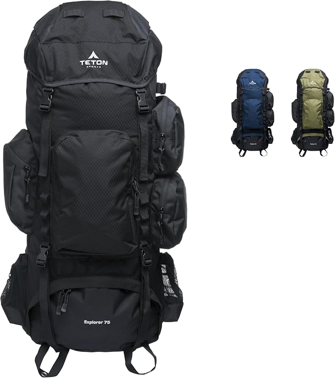 Teton 75L Explorer Internal Frame Backpack by Teton
