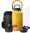 Trebo Insulated Water Bottle 64 oz, Half Gallon Metal Vacuum Water Jug by StayHotStayColdStayGreen
