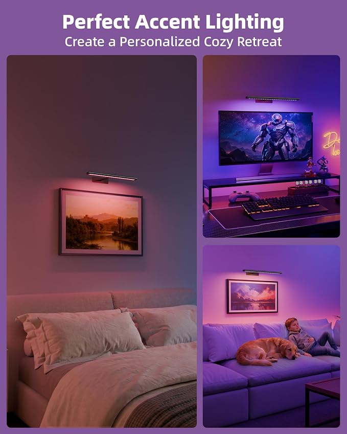 EZVALO Picture Light for Wall, 4800mAh Rechargeable Wireless Battery Lights for - Image 2
