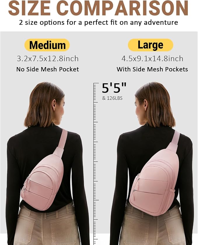 Tuwubi Crossbody Bags for Women, Sling Bag for Men, Small Hiking Backpack Anti - Image 6