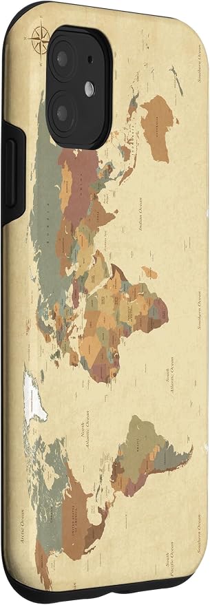 Globe Map Smartphone Cell Cover Gift World Map Pattern Phone Case - Image 3
