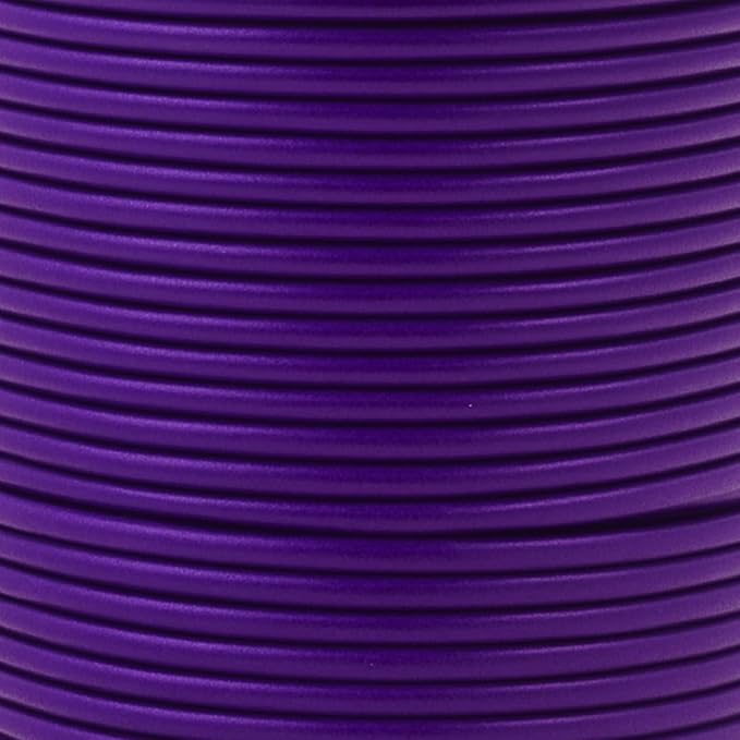 Mandala Crafts Round Genuine Purple Leather Cord - Image 3