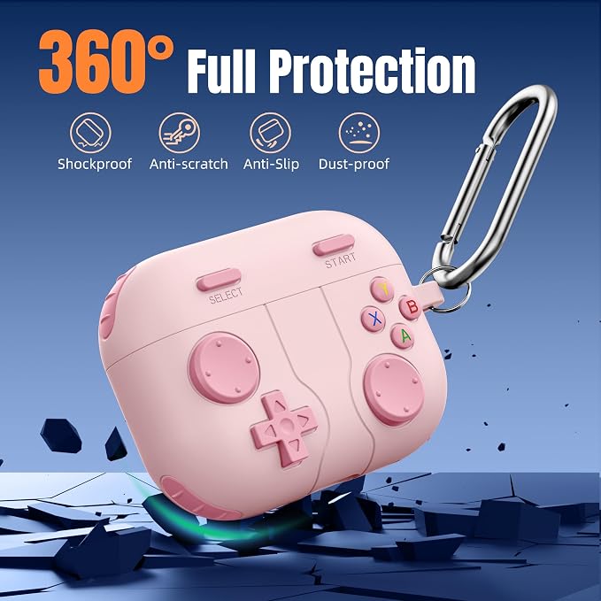Game Case for AirPods Pro 3 Case 2025, Shockproof Silicone Cover for Apple - Image 3