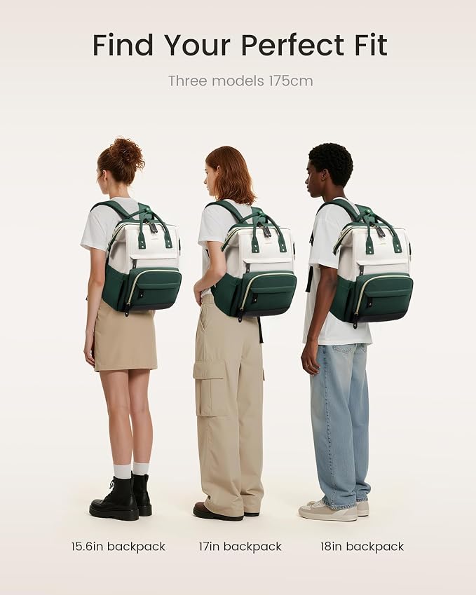LOVEVOOK Laptop Backpack for Women, 18 Inch Work Business Backpacks Purse - Image 6