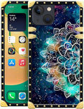 Compatible with iPhone 14 Case, Starry Sky Colourful Mandala Luxury Golden by Unknown