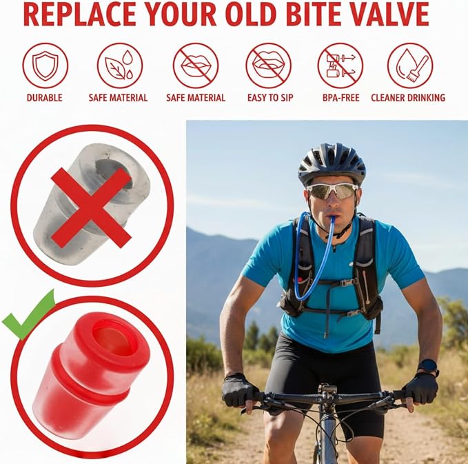 6PCS Silicone Bite Valve Replacement Nozzles, Bite Valve Replacement Sheath - Image 5