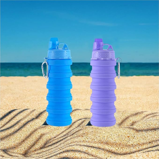 Collapsible Water Bottles 2 pack Travel Water Bottle 500ML. - Image 7