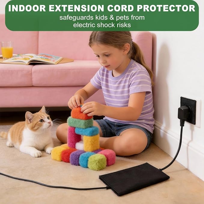 3Pack Outdoor Extension Cord Safety Cover, 10x5 Inch, 600D Canvas Material - Image 9