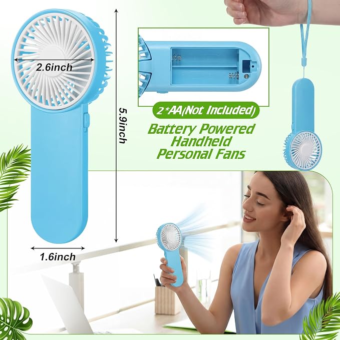 Sumind 20 Pcs Small Personal Portable Fan Mini Handheld Bulk 1 Speed Electric - Image 2