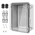 LeMotech Electrical Box, IP67 Waterproof Hinged Clear Cover Stainless Steel by LeMotech