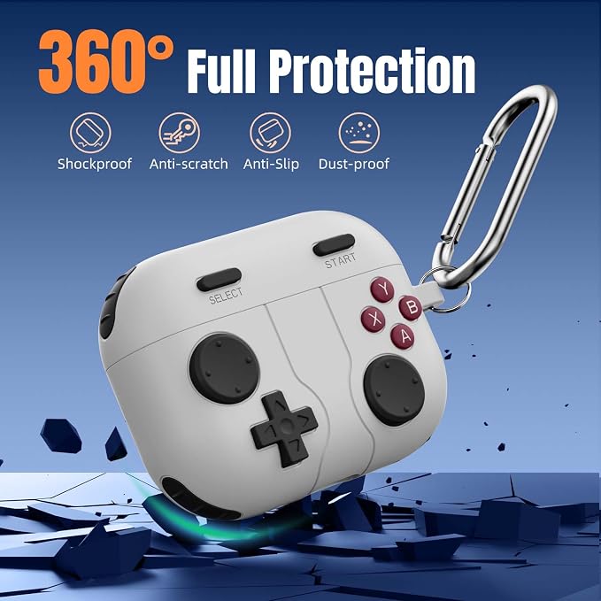 Game Case for AirPods Pro 3 Case 2025, Shockproof Silicone Cover for Apple - Image 3