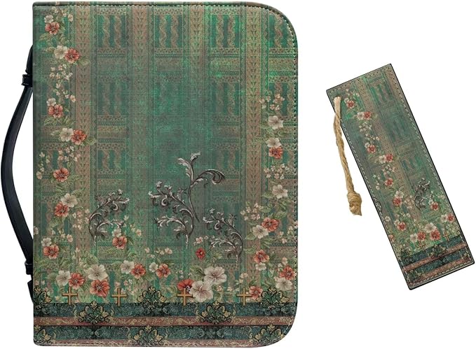 Vintage Boho Flowers Bible Cover Case by Unknown