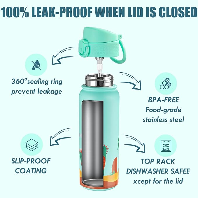 OLDLEY 20 Oz Insulated Stainless Steel Water Bottle - Image 3