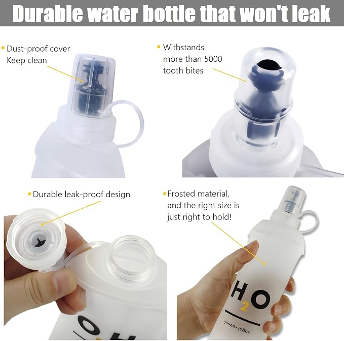 Collapsible TPU Soft Flask 500ml Leakproof Hydration Bottle - Image 4