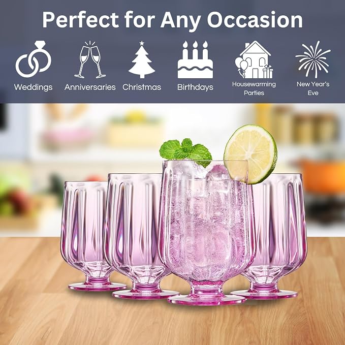 15oz Unbreakable Premium Drinking Glasses Set of 4 - Image 5
