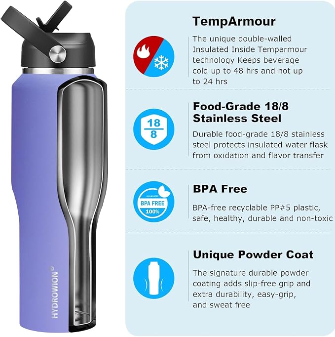 HYDROWION 40 oz Insulated Water Bottle - Image 3