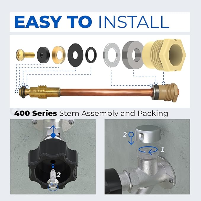 Wall Hydrant Complete Service Kit, Outdoor Faucet Repair Kit 500 400 Series - Image 3